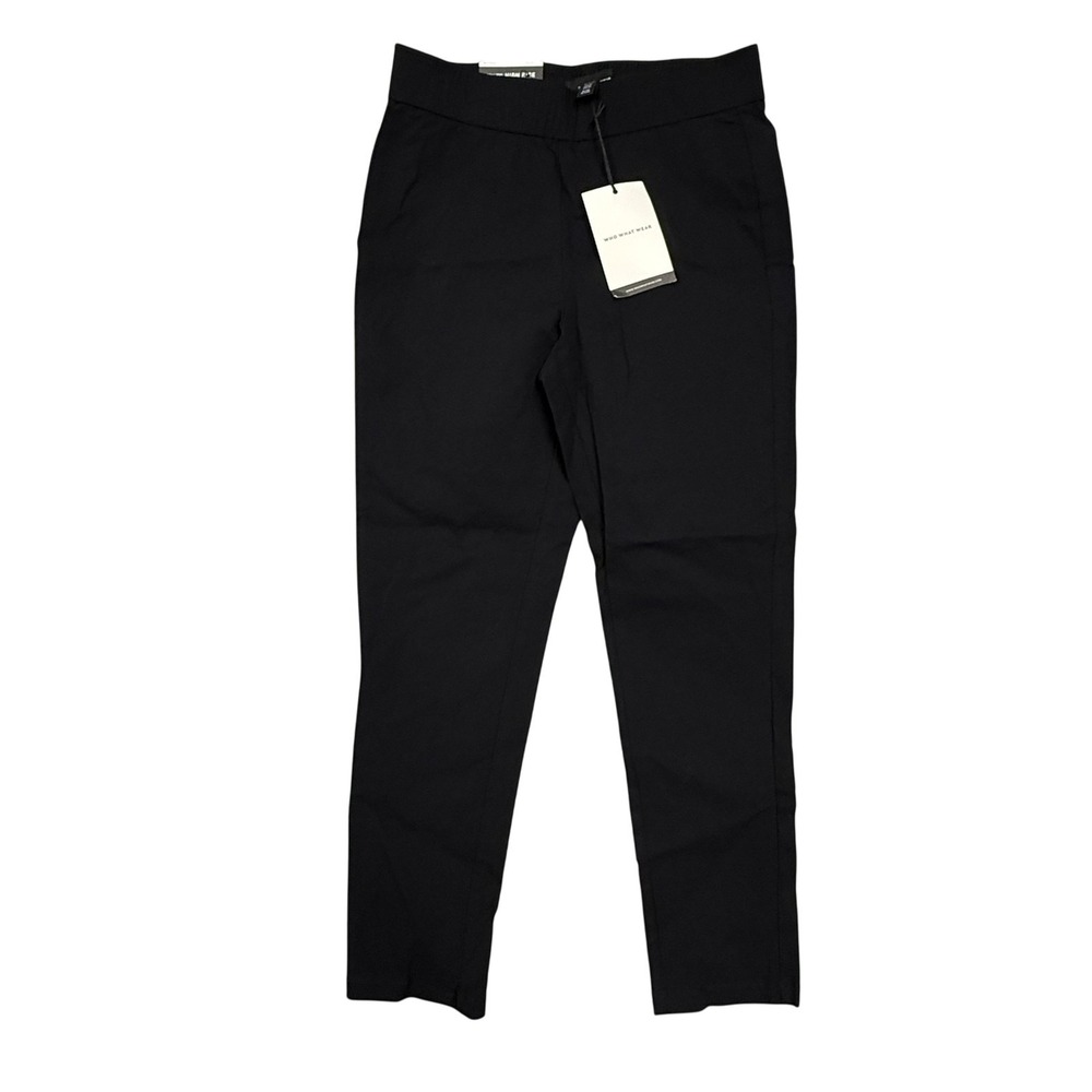 Who What Wear Pants‎ Womens Medium Black Slim Ankle Stretch Work Career